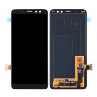  LCD displejs (ekrāns) Samsung A530 A8 2018 with touch screen black OLED 
